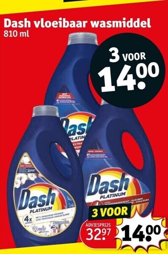 Kruidvat Dash vloeibaar wasmiddel aanbieding