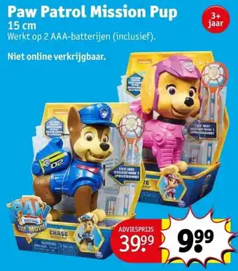 Paw patrol mission pup