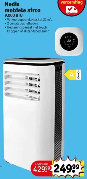 Kruidvat Nedis mobiele airco aanbieding