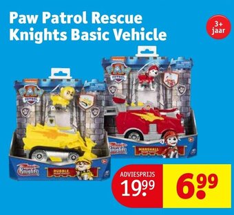 Kruidvat Paw Patrol Rescue Knights Basic Vehicle aanbieding