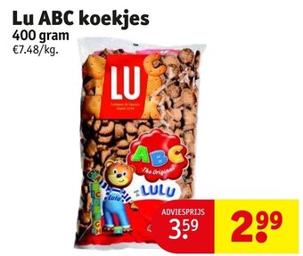 Kruidvat Lu ABC koekjes 400 gram aanbieding