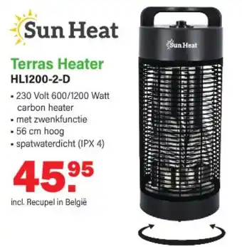 Van Cranenbroek Terras Heater HL1200-2-D aanbieding