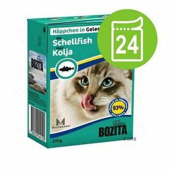 Zooplus Bozita Stukjes in Gelei Kattenvoer 24 x 370 g - met Eland aanbieding