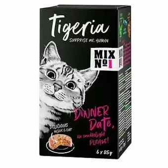 Zooplus 6x85g Kalkoen & Zalm met Zoete Aardappel en Spinazie Tigeria Kattenvoer aanbieding