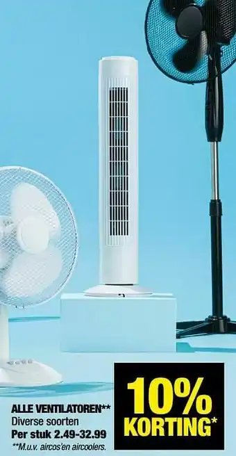 Big Bazar Alle ventilatoren aanbieding