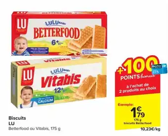 Biscuits LU Betterfood ou Vitabis, 175 g