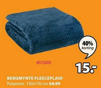 Bergmynte fleeceplaid