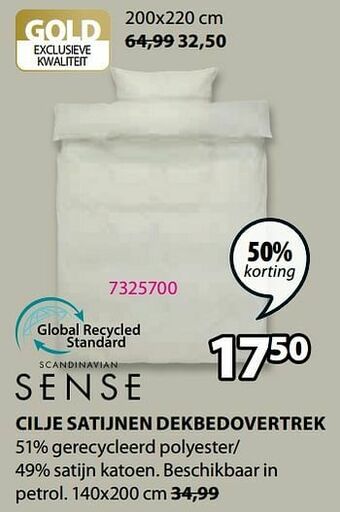 Cilje satijnen dekbedovertrek