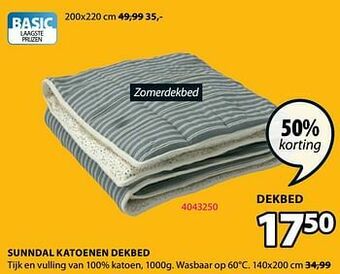Jysk Sunndal katoenen dekbed aanbieding