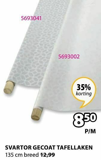 Jysk Svartor gecoat tafellaken aanbieding