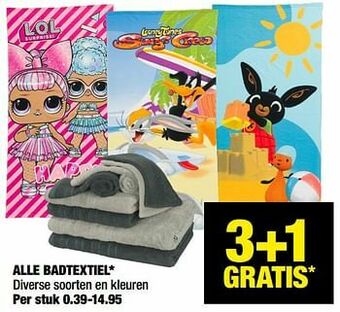 Big Bazar Alle badtextiel aanbieding