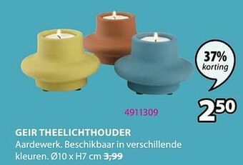Jysk Geir theelichthouder aanbieding