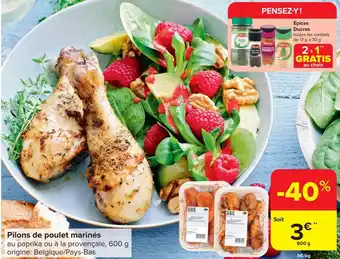 Pilons de poulet marinés 600 g