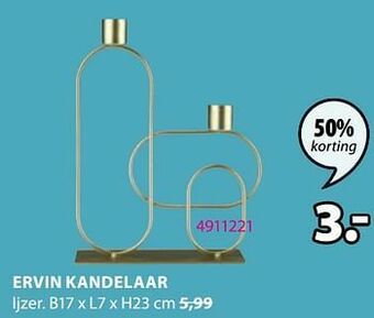 Jysk Ervin kandelaar aanbieding
