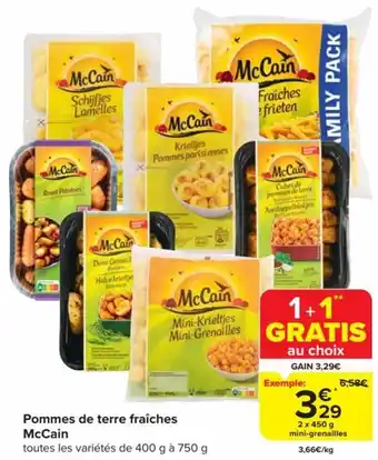 Carrefour Market Pommes de terre fraîches McCain 2 x 450 g aanbieding