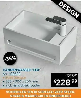 Zelfbouwmarkt Handenwasser lex aanbieding