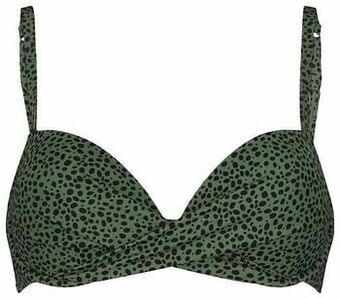 HEMA HEMA Dames Bikinitop Push Up Met Beugel Cup A-D - Animal Legergroen (legergroen) aanbieding