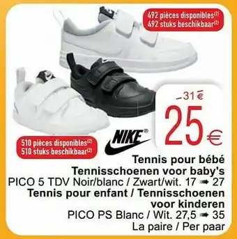 Cora Tennis pour bébé tennisschoenen voor baby`s pico 5 tdv aanbieding