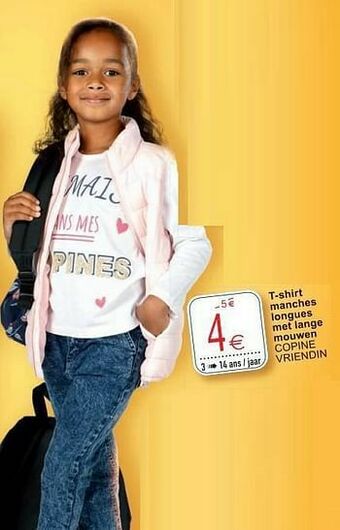 Cora T-shirt manches longues met lange mouwen copine vriendin aanbieding