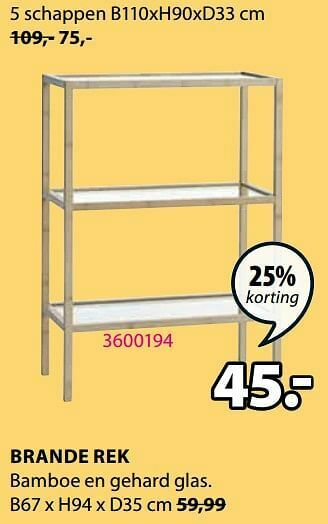 Jysk Brande rek aanbieding