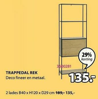 Jysk Trappedal rek 2 lades aanbieding