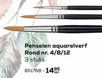 Penselen aquarelverf rond
