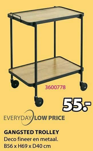 Jysk Gangsted trolley aanbieding