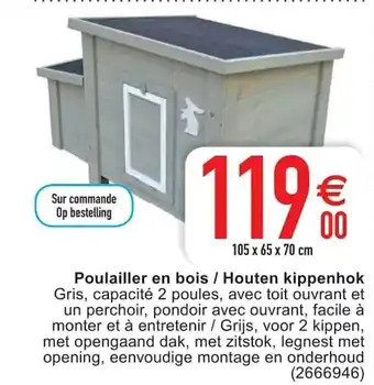 Cora Poulailler en bois / Houten kippenhok aanbieding