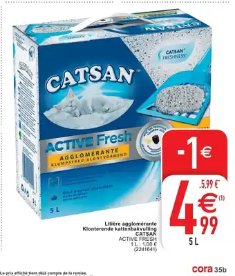 Cora Litière agglomérante Klonterende kattenbakvulling Catsan aanbieding