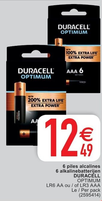 Cora Duracell 6 piles alcalines 6 alkalinebatterijen aanbieding