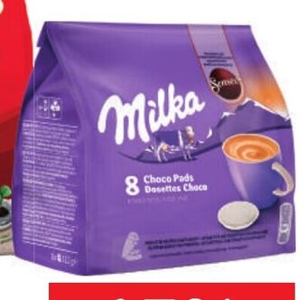 Alvo CHOCOPADS Milka 8 Pads aanbieding