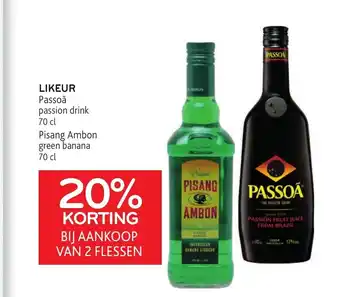 Alvo LIKEUR Passoã passion drink 70 cl Pisang Ambon green banana 70 cl aanbieding