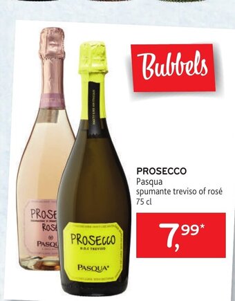 Alvo PROSECCO Pasqua spumante treviso of rosé 75 cl aanbieding
