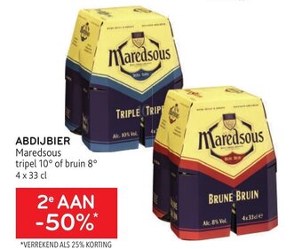 Alvo ABDIJBIER Maredsous tripel 10° of bruin 8° 4 x 33 cl aanbieding