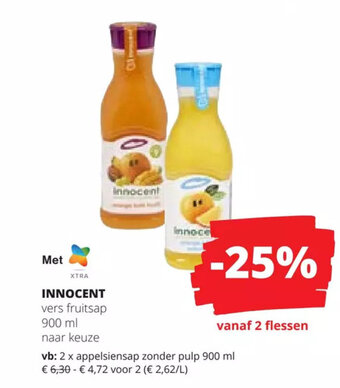Spar Colruyt INNOCENT vers fruitsap 900 ml aanbieding