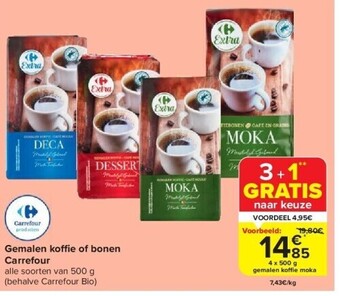 Carrefour Gemalen koffi e of bonen carrefour aanbieding