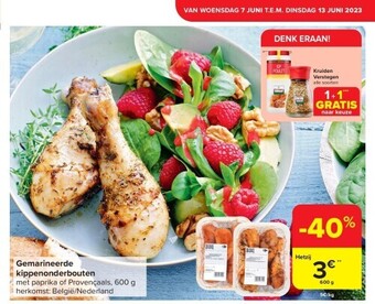Carrefour Gemarineerde kippenonderbouten aanbieding