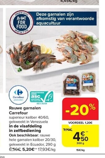 Carrefour Rauwe garnalen carrefour aanbieding