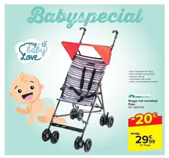 Carrefour Buggy met zonnekap peps aanbieding