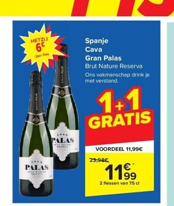 Carrefour Spanje cava gran palas aanbieding