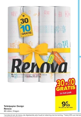 Carrefour Toiletpapier design renova aanbieding