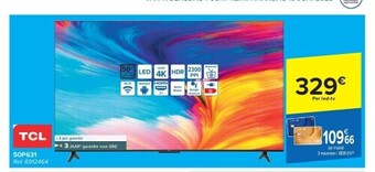 Carrefour Tcl led 4k tv 50p631 aanbieding
