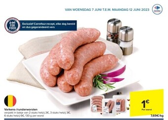 Carrefour Varkens-/runderworsten aanbieding