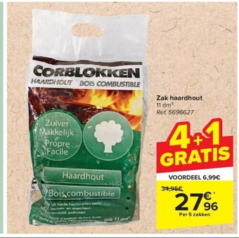 Carrefour Zak haardhout aanbieding