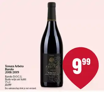 Delhaize Tenuta Arbéta Barolo 2018/2019 75 cl aanbieding