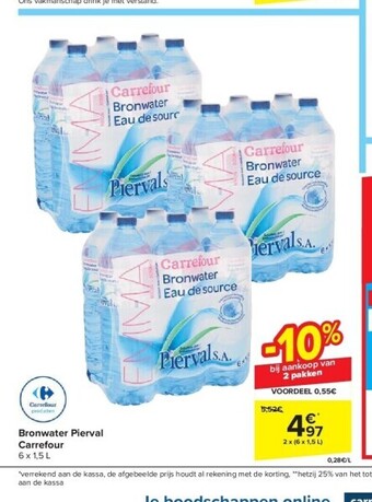 Carrefour Bronwater pierval carrefour aanbieding