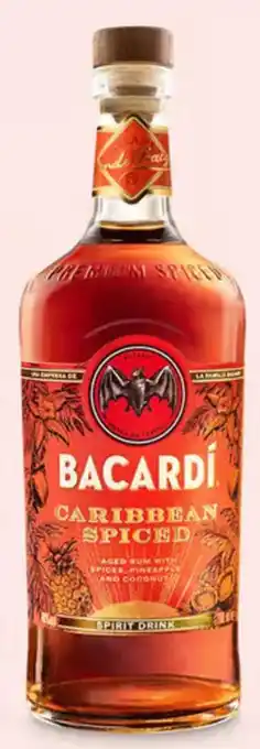 Delhaize Sterkedrank Bacardi Caribbean spiced 70 cl aanbieding