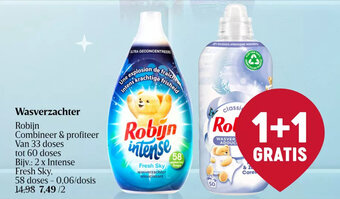 Delhaize Wasverzachter Robijn Combineer & profiteer aanbieding