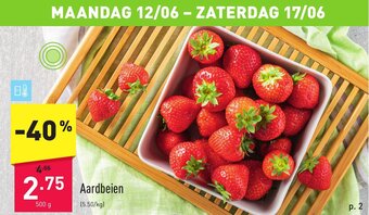 ALDI Aardbeien 500 g aanbieding