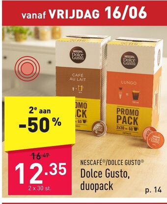 ALDI Dolce Gusto, duopack 2 x 30 st. aanbieding